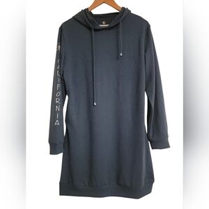 California Navy Blue Hoodie Dress Tunic Size M